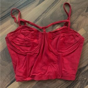 Cage bustier crop top